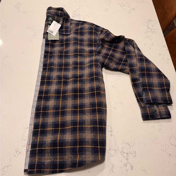 H&M men’s flannel corduroy plaid shirt NWT - Picture 3 of 10